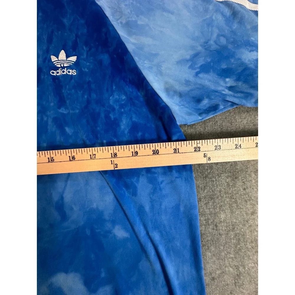 Adidas Pharrell Williams Hu Tie Dye T-Shirt Mens Large Blue 3-Stripe CW9102 2018